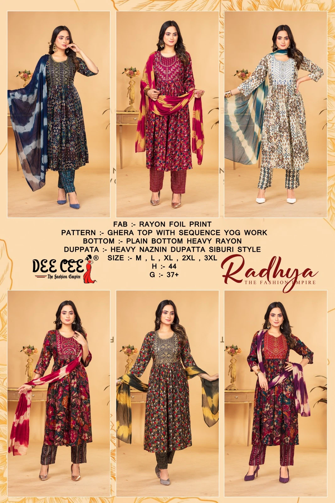 Deecee Radhya Rayon Foil Print Wholesale Readymade Salwar Suit Catalog — Wholesale Salwar Suits, MPA wholesale from Surat — view 7